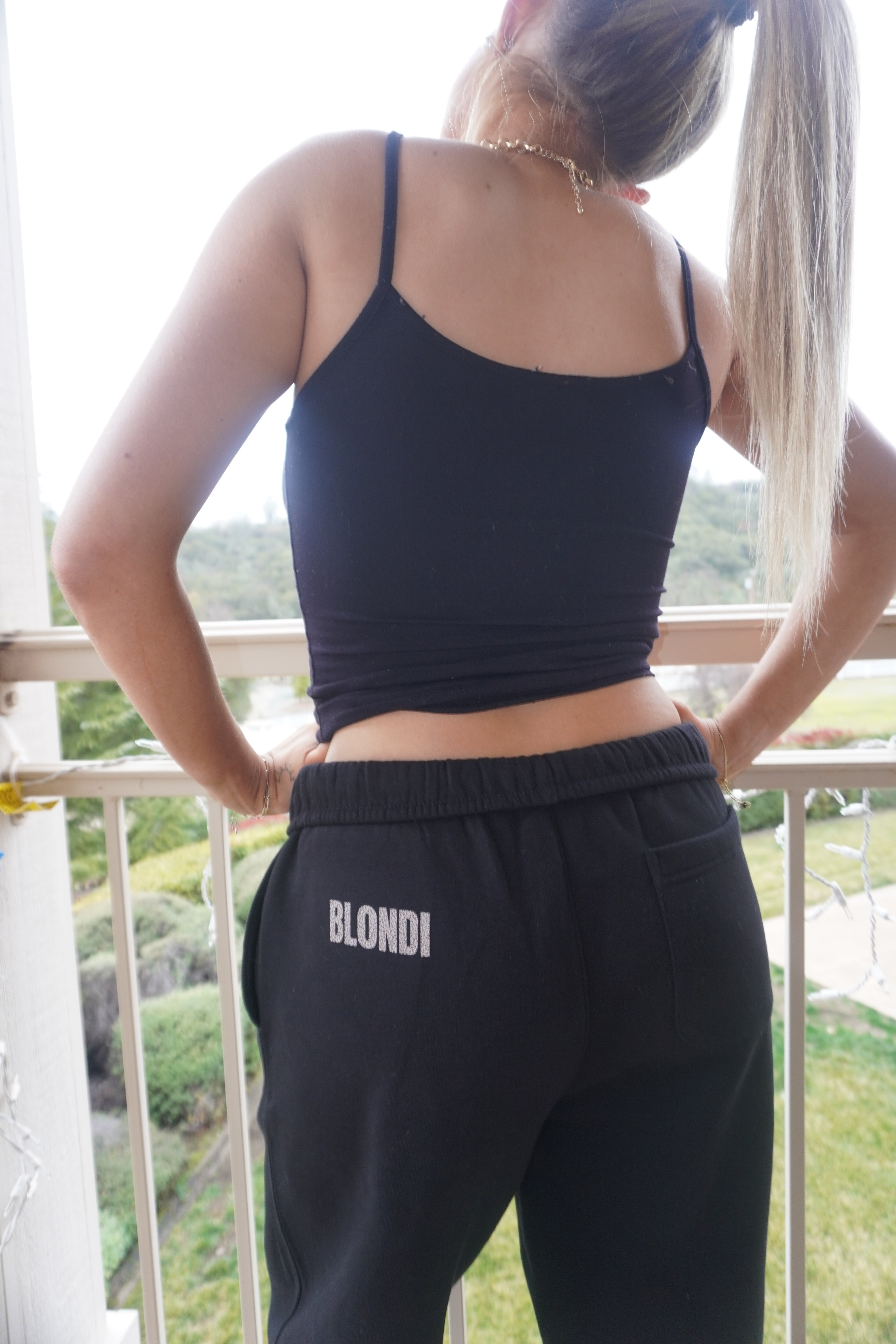 Leapord sweatpants black