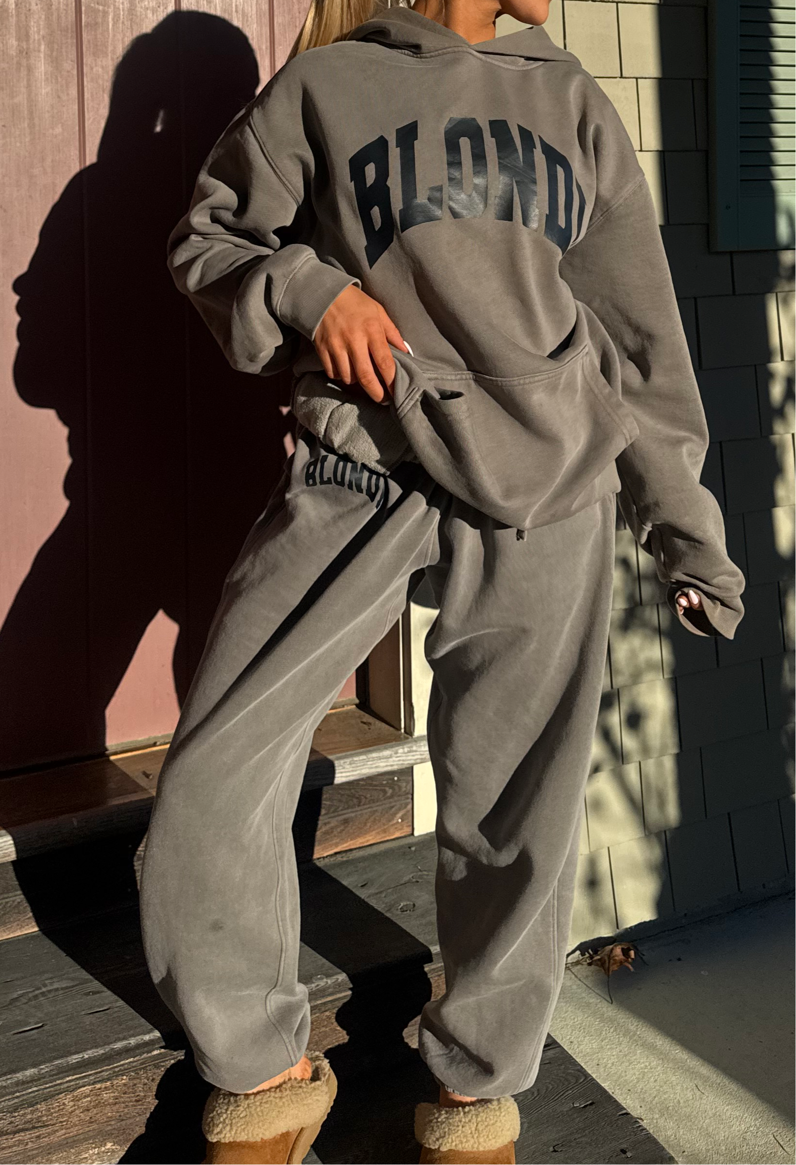 BLONDI varsity grey sweatpants