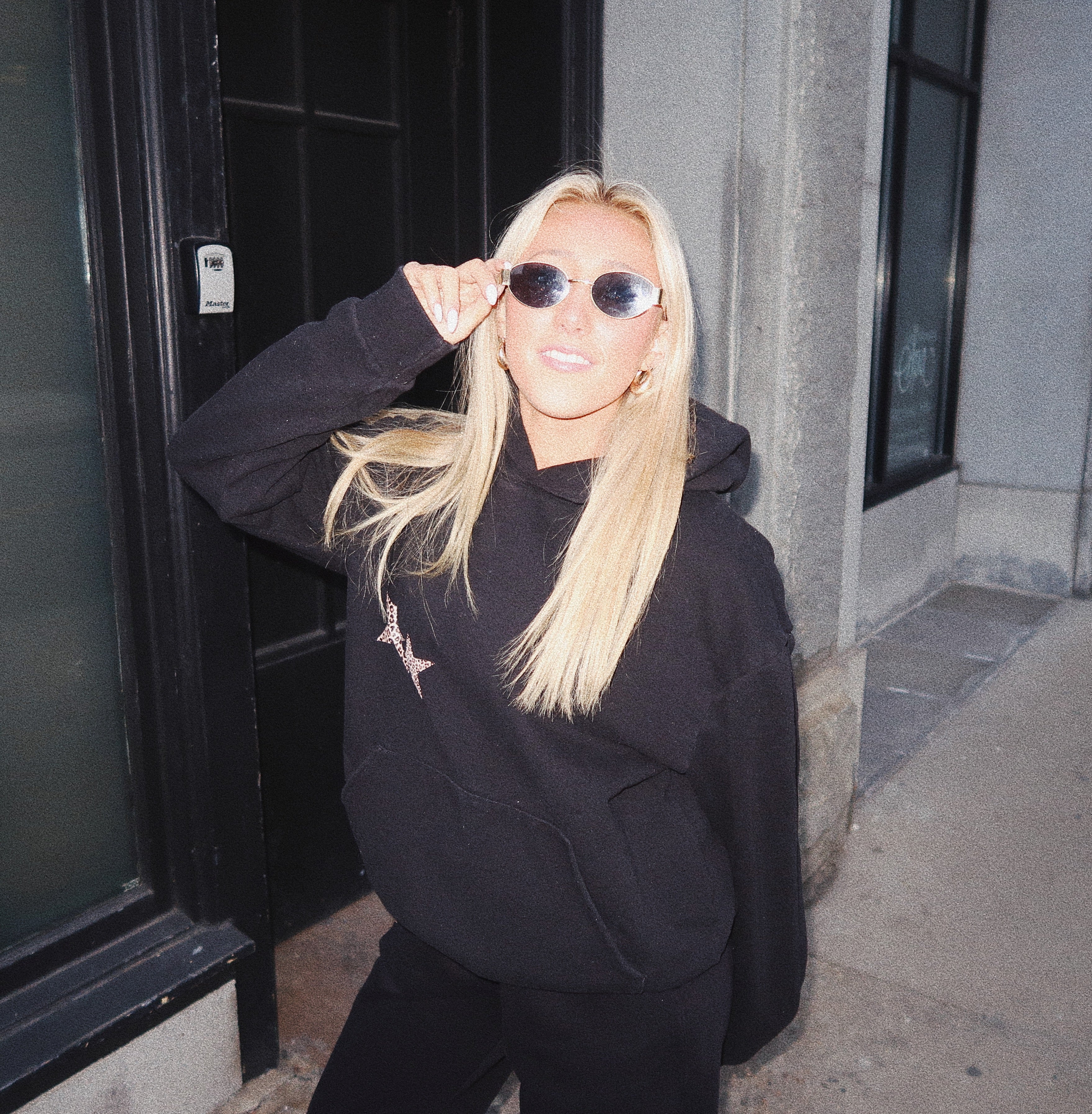 Leopard Hoodie Black