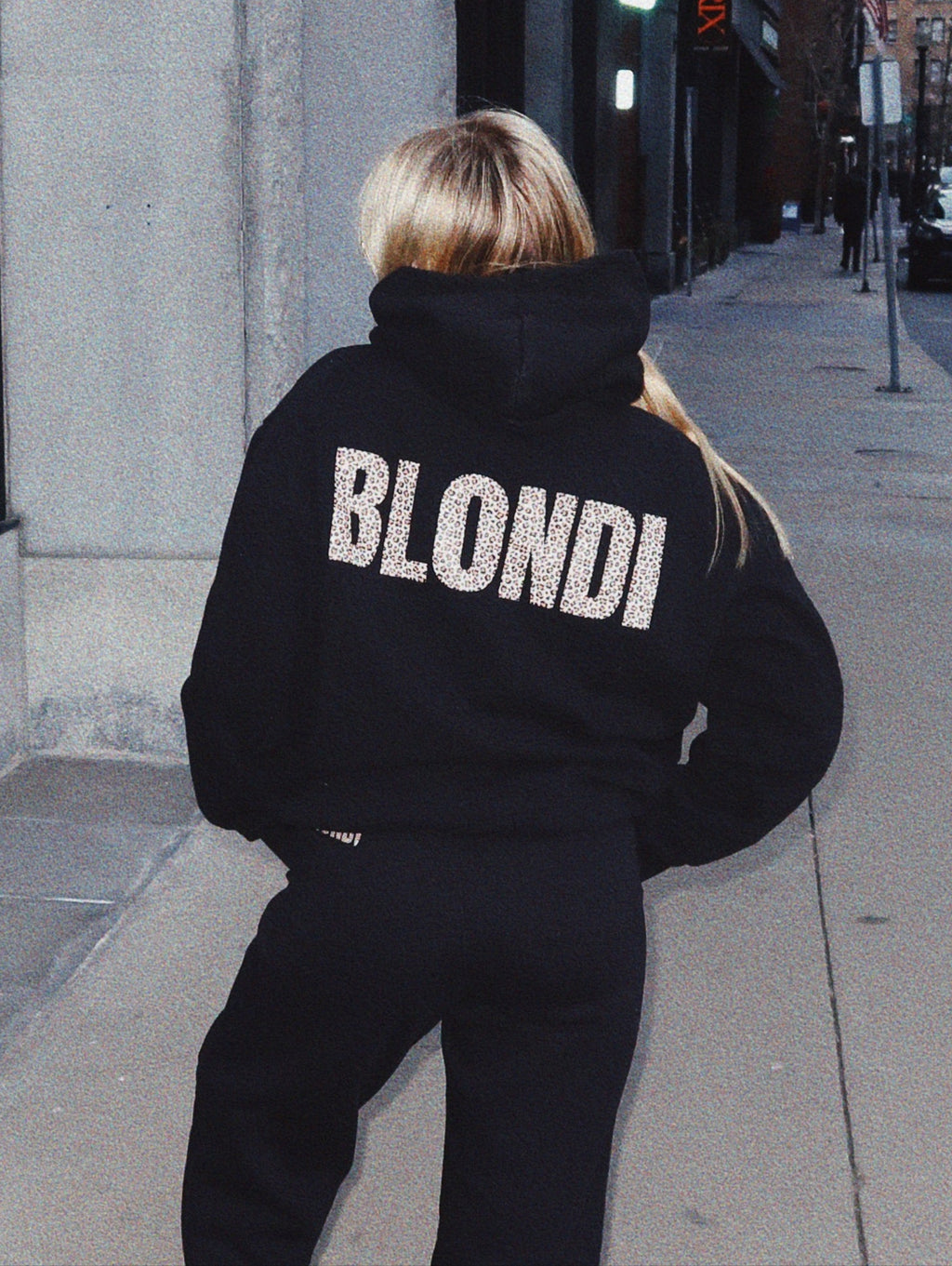 Leopard Hoodie Black