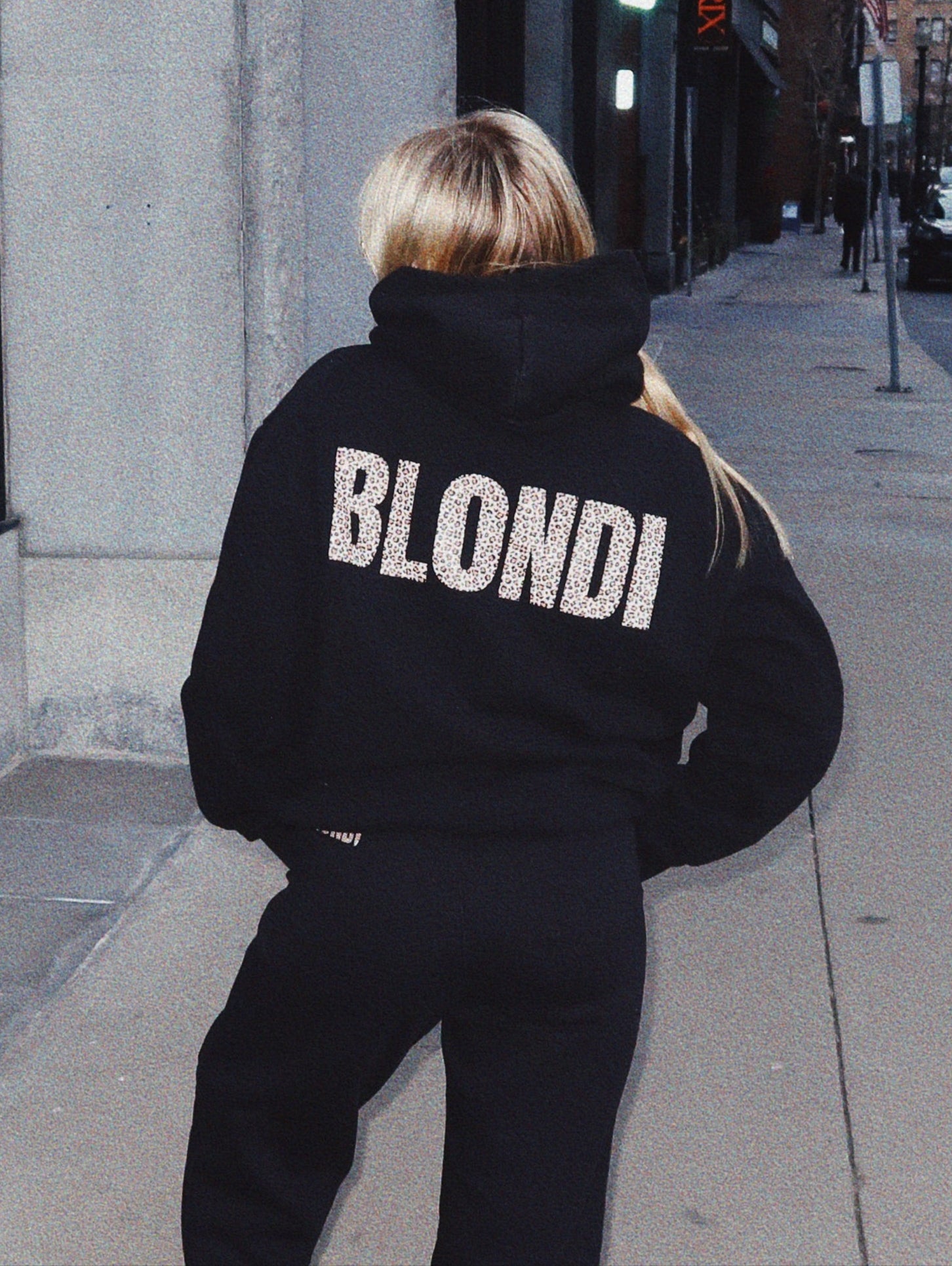 Leopard Hoodie Black