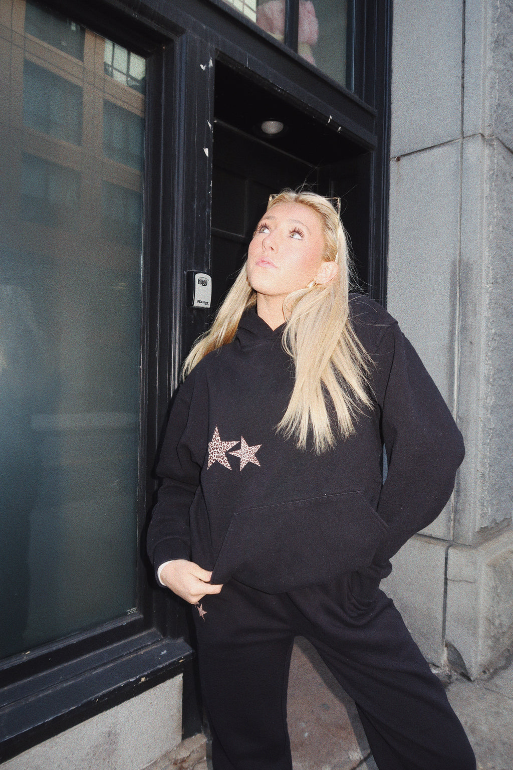 Leopard Hoodie Black