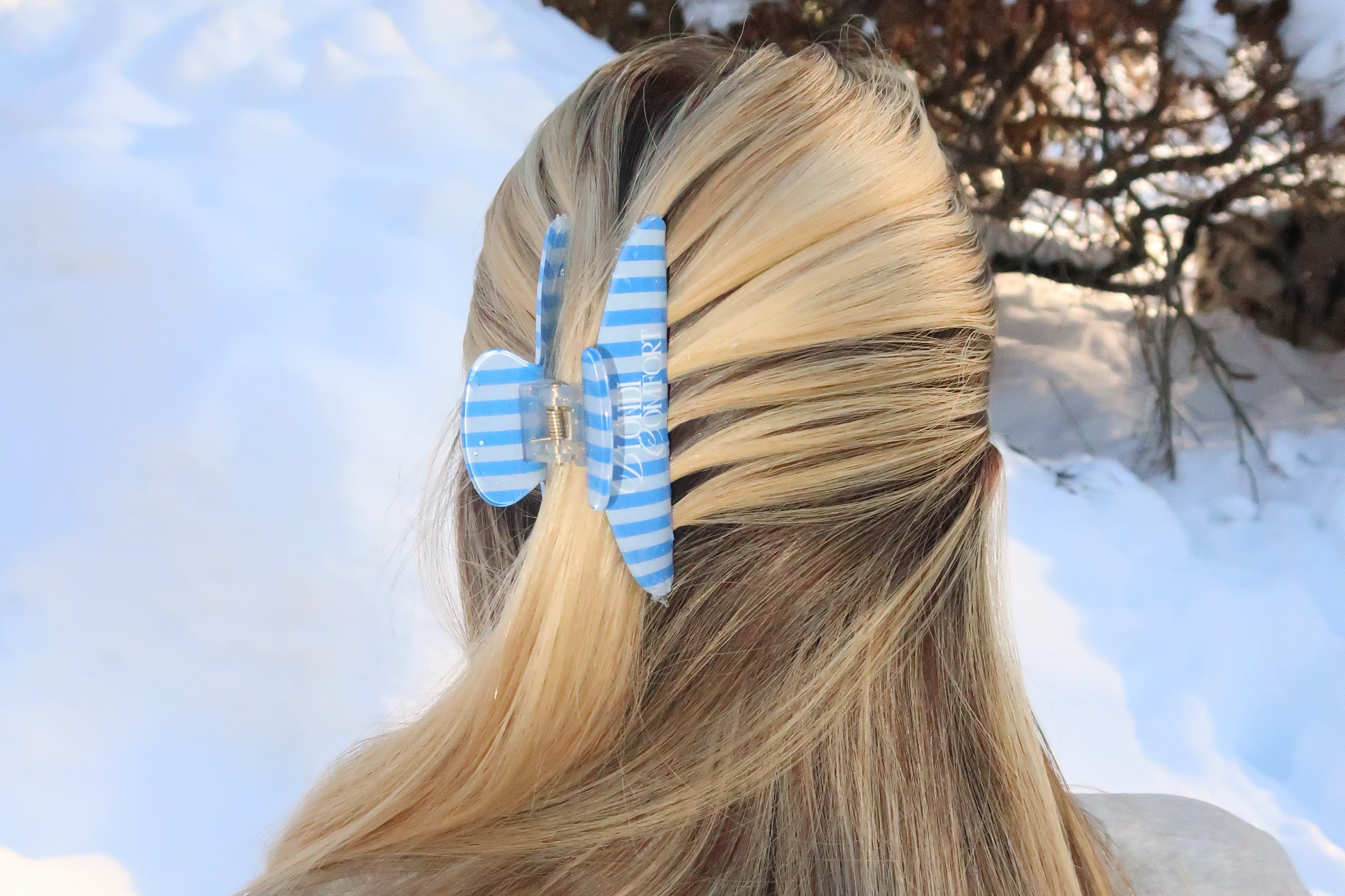 Blondi Comfort Striped Claw Clip